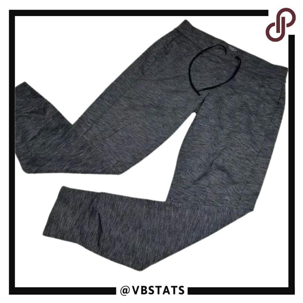 Athleta XS Athleisure Joggers in Charcoal Heather Gray / Black with Zip Leg